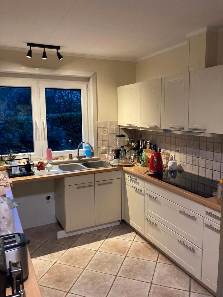 Keuken, Maison & Meubles, Cuisine | Cuisines complètes, Utilisé, Cuisine en U, Crème, Bois, Enlèvement