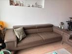 2 bruine leren zetels, Huis en Inrichting, Ophalen, 125 tot 150 cm, Driepersoons, Leer
