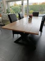 zelfgemaakte eettafel, Huis en Inrichting, Tafels | Eettafels, Ophalen, Gebruikt, 200 cm of meer, 50 tot 100 cm