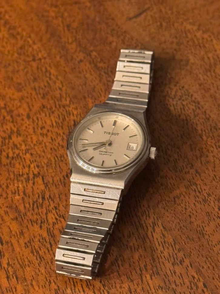 Tissot Seastar Quartz – Vintage Années 80, Handtassen en Accessoires, Horloges | Antiek, Tissot, Staal, Ophalen of Verzenden
