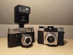 2x vintage analoge camera – met flits (Vitoret + extra), Audio, Tv en Foto, Fotocamera's Analoog, Ophalen, Gebruikt, Compact, Overige Merken