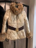 Moncler met pels ecru beige, Kleding | Dames, Jassen | Winter, Zo goed als nieuw, Maat 36 (S), Ophalen