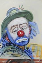 Peinture Clown, Antiquités & Art, Art | Peinture | Moderne, Enlèvement ou Envoi