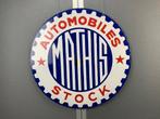 Oud origineel Mathis emaille reclamebord ca 1920-1930, Enlèvement ou Envoi, Utilisé, Panneau publicitaire