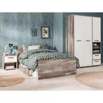 tienerkamer, Huis en Inrichting, Slaapkamer | Complete slaapkamers, Ophalen, Zo goed als nieuw, Twijfelaar, Wit/steigerhoutlook