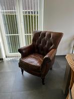 Leder fauteil, Huis en Inrichting, Fauteuils, Ophalen, Gebruikt, Klassiek, 75 tot 100 cm