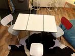 Formica verstelbare tafel, Rechthoekig, Drie personen, Retro, Zo goed als nieuw