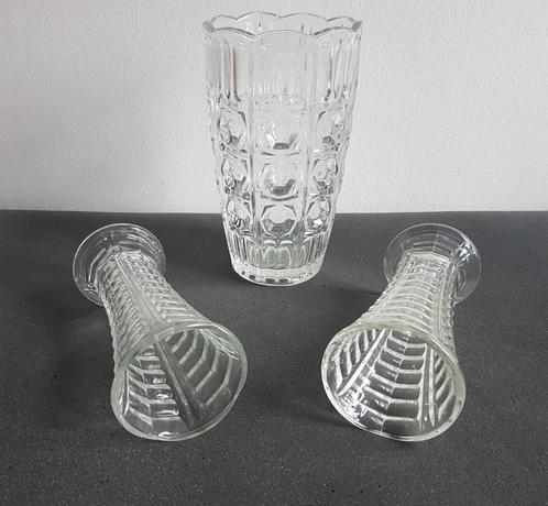 Trio Vazen, FIDENZA GLASS (Italy), Vintage-Mid Century, Antiek en Kunst, Antiek | Glaswerk en Kristal, Ophalen of Verzenden