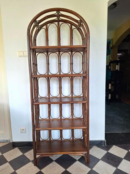 Vintage rotan rattan bamboe rek etagère, Huis en Inrichting, Kasten | Wandmeubels, Ophalen