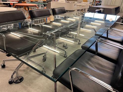 Tecno Norman Foster tafel 220/200x100 CM transparant, 5x, Huis en Inrichting, Bureaus, Gebruikt, Bureau, Verzenden