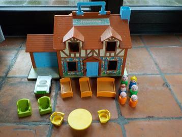 vintage Fisher-Price 952 Play Family House en meer uit 1980