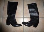 Bottes pour femmes en cuir noir (nouveau) taille 37, Noir, Enlèvement ou Envoi, Neuf, Bottes hautes