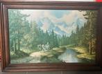 Paysage alpin avec calèche - Nasu Wataba, Antiquités & Art, Enlèvement