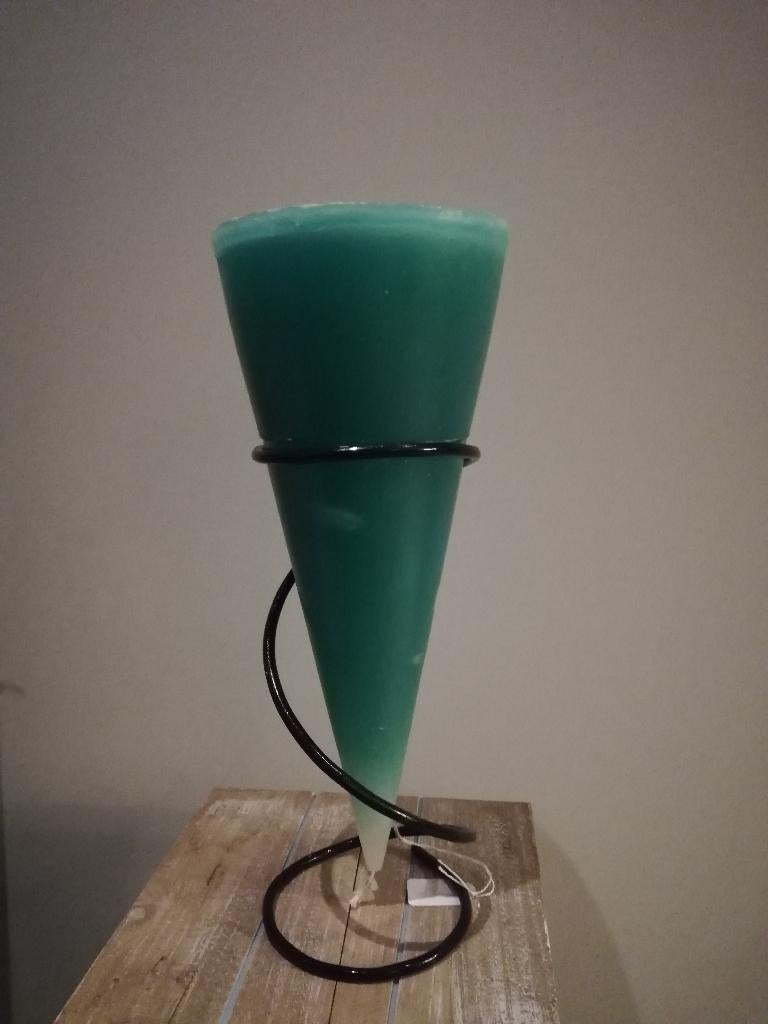 Kaars met ijzeren houder, Nieuw, Ophalen of Verzenden, Metaal, Kaars