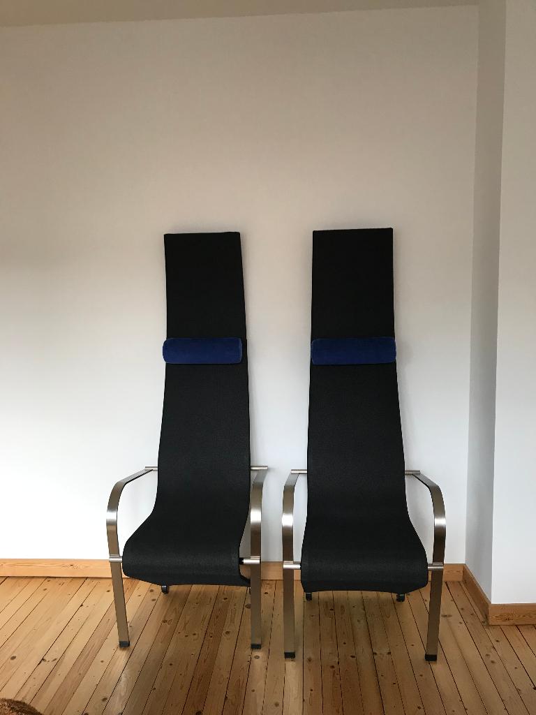 Vintage 2 x Fauteuil/chaise Design by Belgo Chrom Belgium, Enlèvement