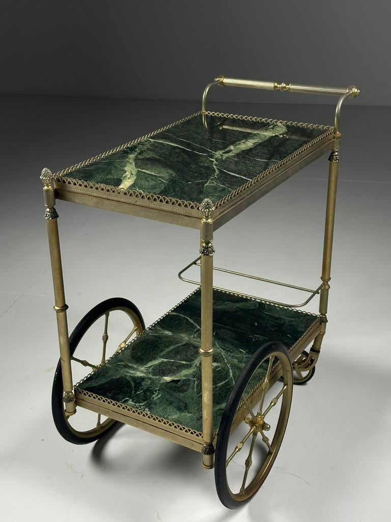 Chariot de service en marbre vert du milieu du siècle, Antiquités & Art, Enlèvement