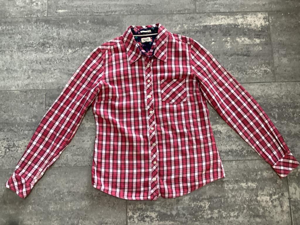 Chemise/chemisier Hilfiger en jean M, Rouge, Enlèvement ou Envoi, Comme neuf, Taille 38/40 (M)