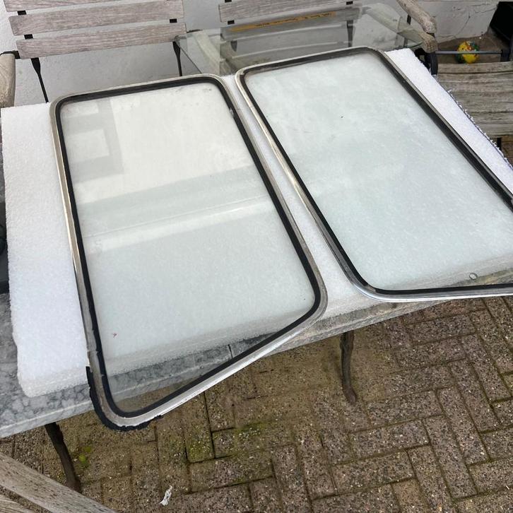 VW Type 3 Squareback Popout Set chroom Sekurit, Auto diversen, Auto-accessoires, Gebruikt, Ophalen of Verzenden