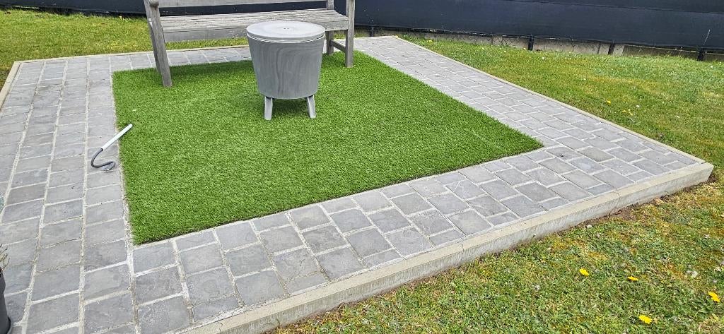 Vietnamese blauwsteen getrommeld 15x15 cm, Tuin en Terras, Tegels en Klinkers, Ophalen, Natuursteen, 10 m² of meer, Terrastegels