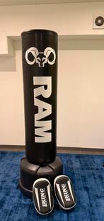 RAM O Bokspaal / Staande Bokszak Zwart, Sports & Fitness, Boxe, Enlèvement, Comme neuf, Sac de boxe