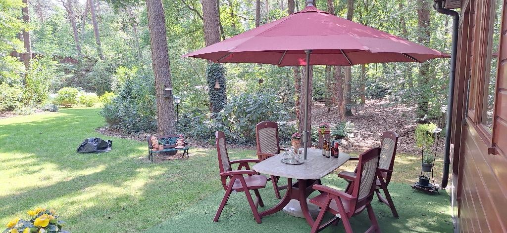 tuintafel met 4 stoelen Hartmann, afhalen cash Wuustwezel, Tuin en Terras, Tuintafels, Ophalen, Gebruikt, Ovaal, Kunststof