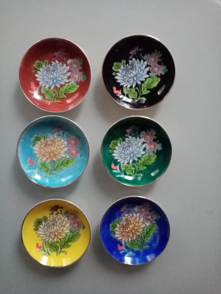 Six saucières porcelaine japonaise années 1950/60, Antiquités & Art, Enlèvement ou Envoi