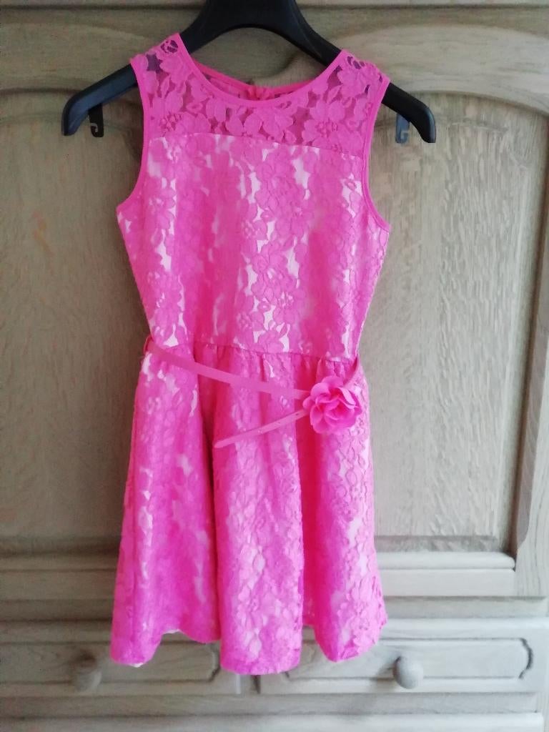 roos kleedje maat 146, Enfants & Bébés, Vêtements enfant | Taille 146, Enlèvement ou Envoi, Comme neuf, Fille, Robe ou Jupe