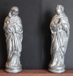 Twee Heiligen beeldjes in lood of tin, Ophalen of Verzenden