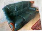 Lederen 3-zit zetel/ gratis af te halen, Huis en Inrichting, Zetels | Zetels, Ophalen, Gebruikt, Minder dan 75 cm, 150 tot 200 cm