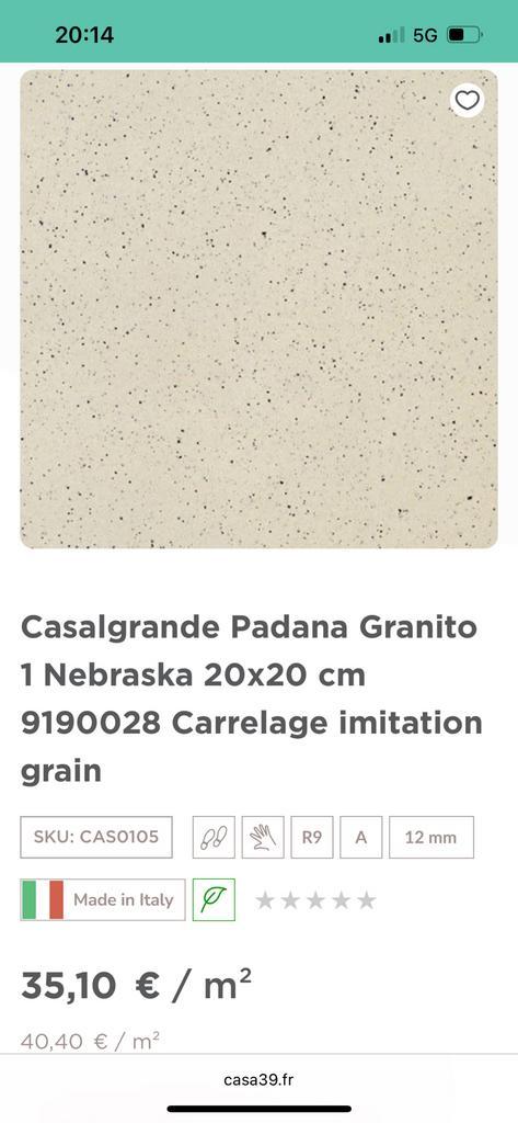 Carrelage neuf: Casalgrande Padana Granito, Bricolage & Construction, Dalles & Carrelages, Comme neuf, Enlèvement