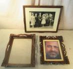 3 cadres photo Art Déco anciens en bois - 28x22, Enlèvement ou Envoi, Comme neuf