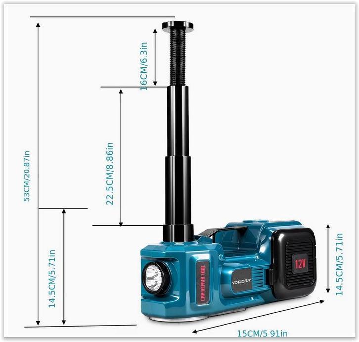 Cric hydraulique 5 tonnes 12V pour voiture avec pompe de, Auto diversen, Krikken, Nieuw, Garagekrik, Hydraulisch, Ophalen of Verzenden