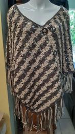 Etole à poncho unique faite main marron beige TU, Enlèvement ou Envoi, Neuf, Taille 46/48 (XL) ou plus grande, Beige