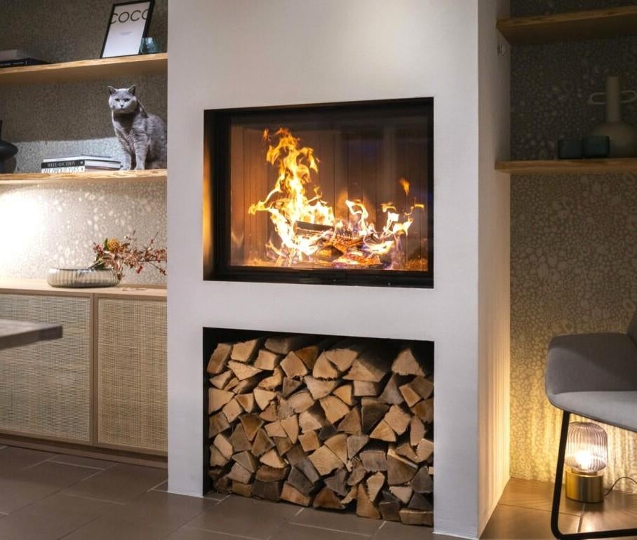 SOLDES Swiss Rüegg Violino 65x87 avec la porte d'ascenseur, Enlèvement ou Envoi, Neuf, Encastré, Cheminée au bois