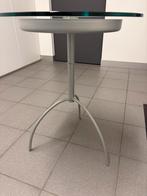 Tafel glas metaal rond, Huis en Inrichting, Tafels | Statafels, Ophalen, Zo goed als nieuw