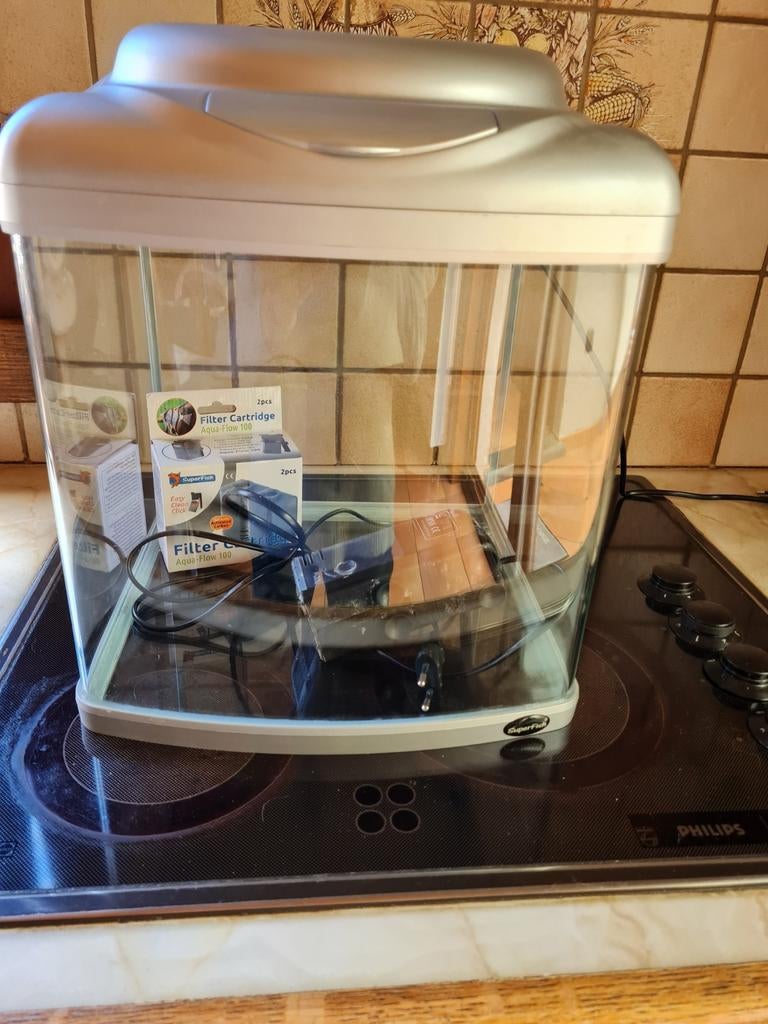 Aquarium met filter en licht., Ophalen, Filter