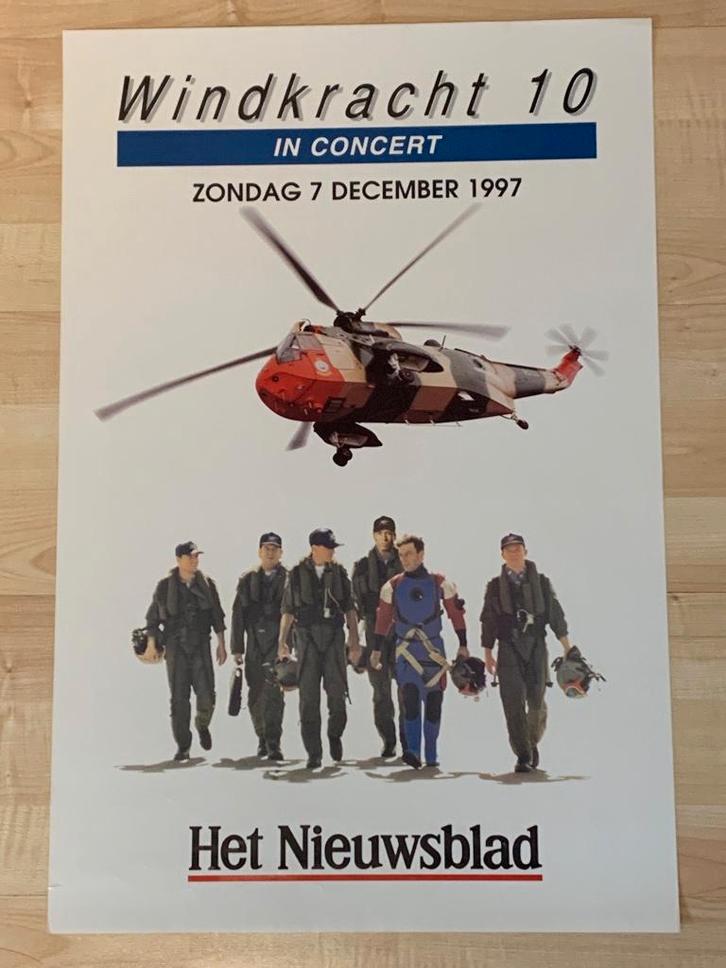 Poster en toeganskaart Windkracht 10 concert Seaking 40SQN, Collections, Objets militaires | Général, Armée de l'air, Enlèvement ou Envoi