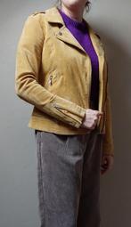 Lederen bikerjas, Kleding | Dames, Maat 38/40 (M), Only, Geel, Ophalen of Verzenden