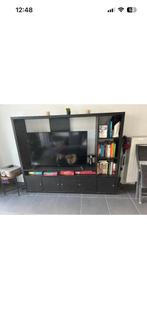 Tv Kast IKEA, 25 à 50 cm, Zwart modern, Comme neuf, Enlèvement