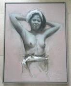 Balinese met ontbloot bovenlijf 2010 - Andreas C. Wijaya, Antiek en Kunst, Ophalen