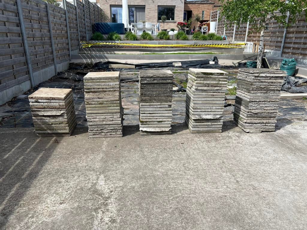 Gratis betontegels, Tuin en Terras, Tegels en Klinkers, Ophalen, Zo goed als nieuw