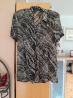 chemisier noir/brun courtes manches - Your 6th sense T40, Taille 38/40 (M), Your Sixth Sense, Comme neuf, Enlèvement