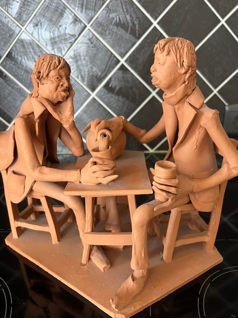 Prachtig handgemaakte terracotta beeld  met stempel, Antiquités & Art, Art | Sculptures & Bois, Enlèvement, Statue