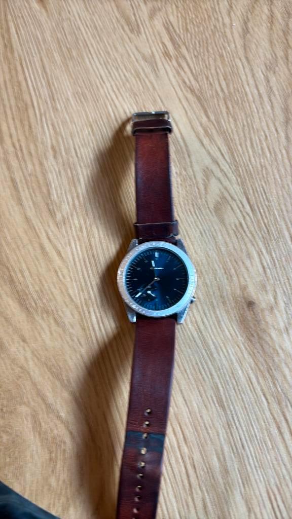 Komono Ray Legacy, Handtassen en Accessoires, Horloges | Heren, Gebruikt, Polshorloge, Staal, Leer, Ophalen of Verzenden