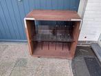 Vintage Houten Platenkast / Vinyl Opbergmeubel, Antiek en Kunst, Antiek | Meubels | Kasten, Ophalen