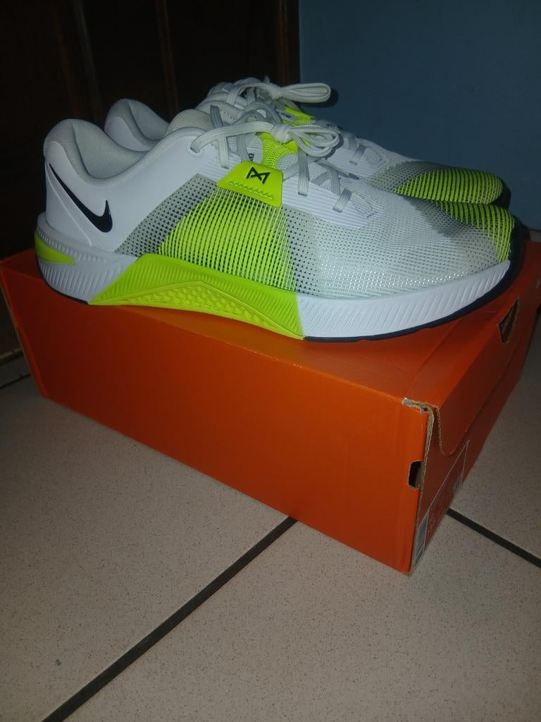 NIKE METCON 10, wit met fluo geel, maat 46, Enlèvement ou Envoi