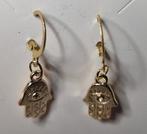 „Hand of Fatma Gold Protective” oorbellen, Handtassen en Accessoires, Oorbellen, Hangers, Verzenden, Nieuw, Goud