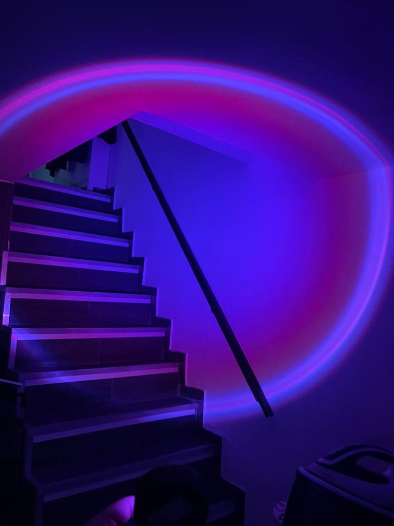 Sunset - Lampe de projection - Avec port USB - Multicolore, Maison & Meubles, Lampes | Lampadaires, Neuf, Enlèvement