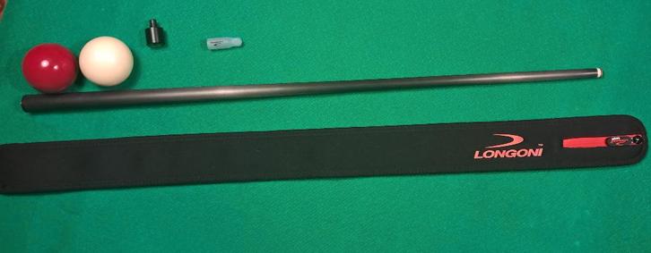 Top Longoni Luna Nera VP2 systeem ( perfecte staat )!, Sport en Fitness, Biljarten en Poolen, Zo goed als nieuw, Keu of Ballen