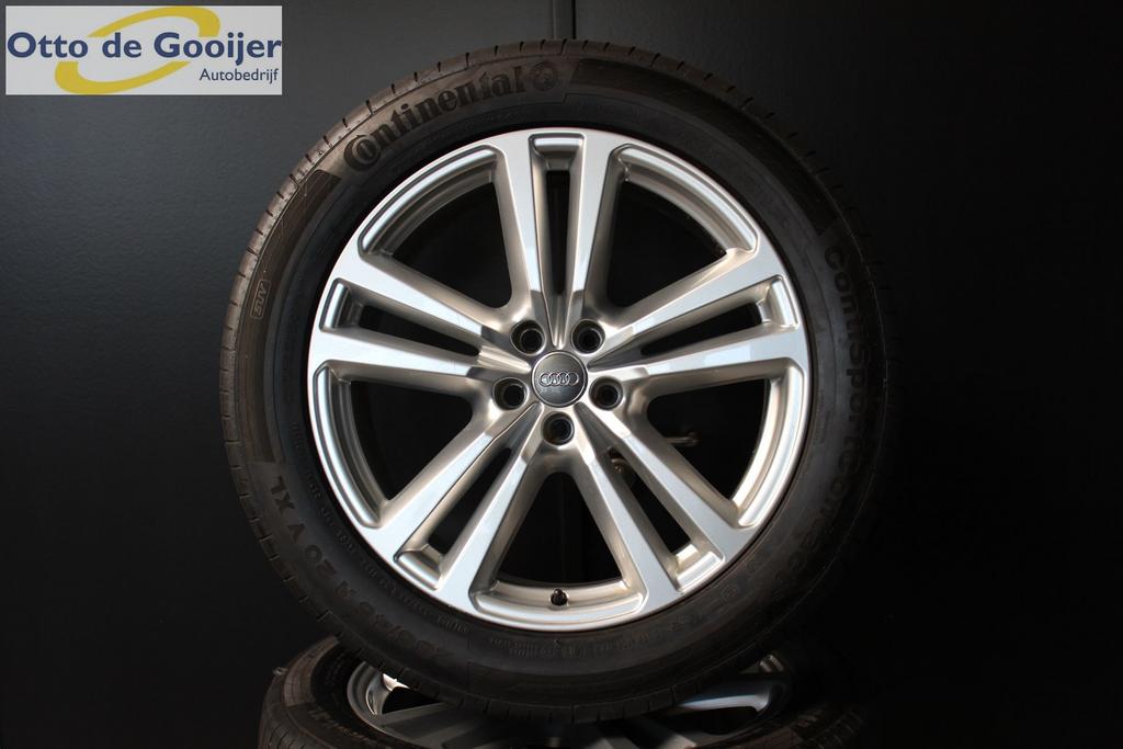 Originele Audi Q7 Velgen 20 Inch Zomerbanden Continental, Auto-onderdelen, Banden en Velgen, Ophalen, Gebruikt, -, 285 mm
